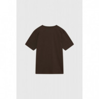 Camisetas Hombre Camiseta Double a By WOOD WOOD Ace Bagde Black Coffee