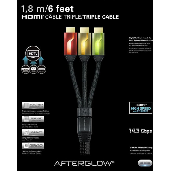 AFTERGLOW Triple Cable HDMI1.8 M