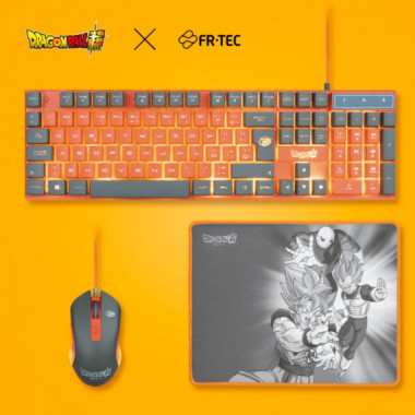 PC DRAGON BALL SUPER PACK KEYBOARD MOUSE ALFOMBRILLA