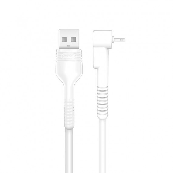 Cable Anti Rotura Acodado Micro USB a USB Blanco 1 Metro XO