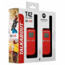 Walkie-talkie TLKR-T42 Rojo Pack 2 MOTOROLA