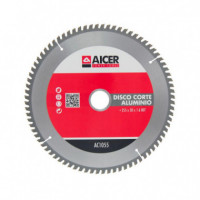Disco Corte Aluminio 255X30X1.6 80T AICER