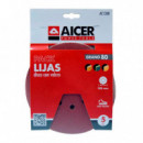 Pack 5 Lijas 180MM GR80 Velcro AICER