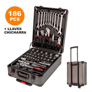 Caixa de ferramentas 186 Pcs + Chaves Chicharra AIRMEC