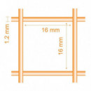 Toile métallique Galv 16X16X1.2MM 1X25M DONNA GARDEN
