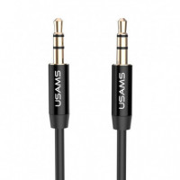 Cable Audio Auxiliar 1.0M Negro USAMS