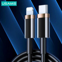 Cable de Datos y Carga Rapida 1.2M con Luz Tipo C Dorado USAMS