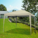 Carpa Plegable Acero 3X3 Metros Beige DONNA GARDEN