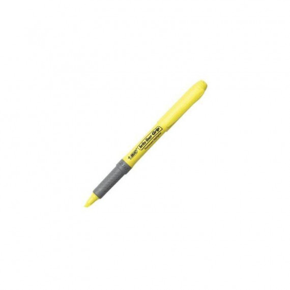 Marcador Fluorescente Highlighter Grip Trazo 1,6 - 3,4 Mm Amarillo BIC