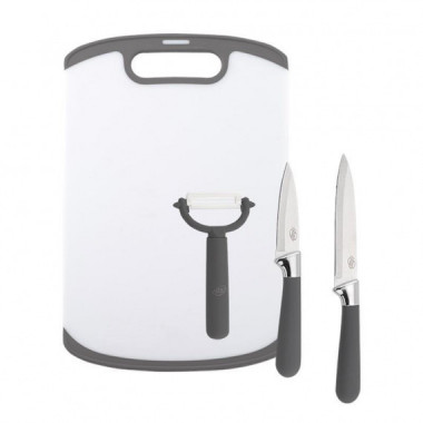 Couteaux + éplucheur + planchette Set de 4 LARRYHOUSE