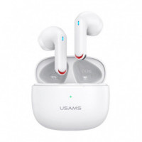 Auriculares Inalámbricos BLUETOOTH Serie BT5.2 con Estuche Blanco USAMS