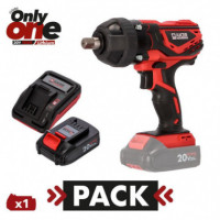 Pack Llave Impacto 20V + Cargador Only One AICER (1X 2.0AH)