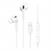 Auriculares con Cable Lightning 1.20M Blanco  USAMS