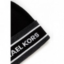 Gorros Lana Logo Stripe Cuff Hat  MICHAEL KORS