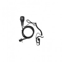 KOMUNICA Micro Auricular para Vertex Yaesu PWR-23-VX351 Cable Rizado Negro con Orejera