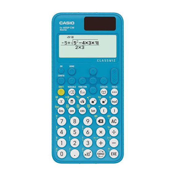 CASIO Calculadora Cientifica FX-85 Spwc Azul 300 Funciones