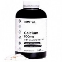 Calcio 800 Mg con Vitamina D3 y K2 | 240 Comprimidos  HIVITAL