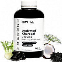Carbón Activado 2400 Mg | 240 Cápsulas Veganas  HIVITAL