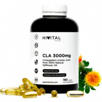 Cla ácido Linoleico Conjugado 3000 Mg | 180 Perlas de Aceite Vegetal de Cártamo  HIVITAL