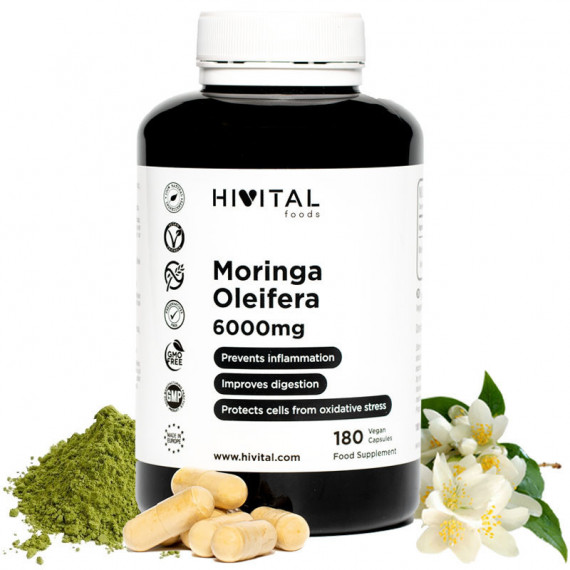 Moringa Oleifera 6000 Mg | 180 Cápsulas Veganas  HIVITAL