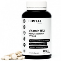 Vitamina B12 Metilcobalamina 1000 Mcg | 200 Comprimidos Veganos  HIVITAL