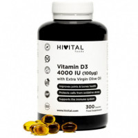 Vitamina D3 4000 Iu | 300 Perlas  HIVITAL