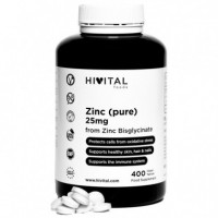 Zinc Puro 25 Mg | 400 Comprimidos Veganos  HIVITAL