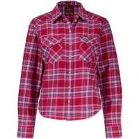 Camisa de Felpa SUPERDRY Lumberjack Cuadro Rosa de Mujer