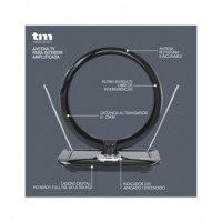 TM ELECTRON Antena TV Amplificada para Interior 45DB TMANT014