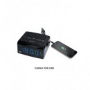 TM ELECTRON Reloj Despertador con USB TMRAR010