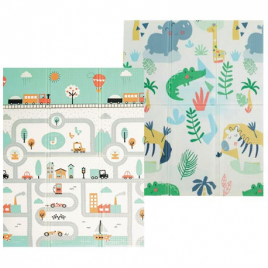 Alfombra de Juegos Plegable Reversible Town Jungle  OLMITOS