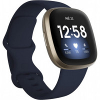 Smartwatch FITBIT VERSA3 Azul y Aluminio Dorado
