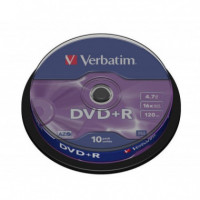 Bobina 10 Unds DVD +r VERBATIM 16X 4.7GB