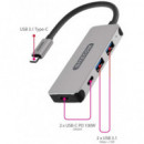 Hub SITECOM Usb-c Macho a 4 Puertos 2X USB 3.1 + 2X Usb-c 3.1