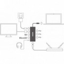 Docking Usb-c a HDMI + Gigabit Ethernet + 3,5 Mm Audio + 3X USB 3.1 + Lector Tarjeta  SITECOM