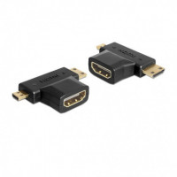 Adaptador HDMI a Mini HDMI + Micro HDMI  DELOCK