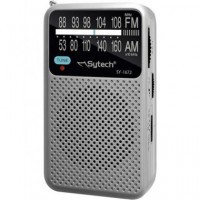 SYTECH Radio Portatil con Altavoz Am/fm Plata SY1672
