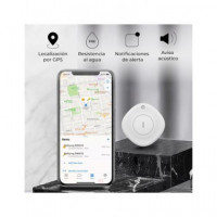 KSIX Localizador Mytag GPS Compatible con Apple Findmy y Siri Blanco BXKTAG00
