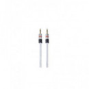 DCU Cable Audio Estereo Jack 3.5MM M/m 1MTR Blanco Reforzado