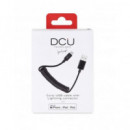 DCU Cable Datos Lightning a USB2.0 1.5MTRS Negra Rizado