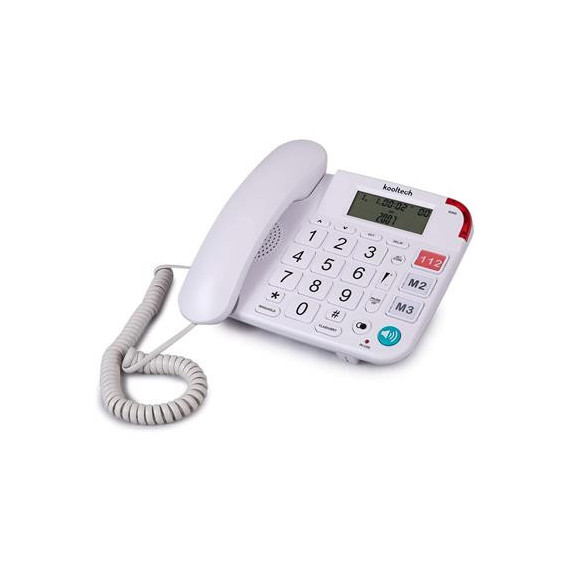 KOOLTECH Telefono Sobremesa con Teclas Grandes TE638 Blanco