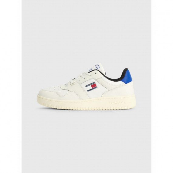 Sneaker TOMMY JEANS Basket Blanco Crema - Azul