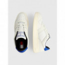 Sneaker TOMMY JEANS Basket Blanco Crema - Azul