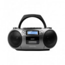 AIWA Radio Cassette CD Portatil BLUETOOTH Boombox BBTC-550MG Gris L USB,MP3,AUX In,fm PLL,6W