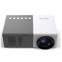 PRIXTON Proyector Cinema Mini 15 Ansi Lumenes Blanco/gris Hdmi/ USB 2.0/ Micro Sd/ Aux In/ Av In