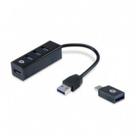CONCEPTRONIC Hub USB 4 Puertos 3.0
