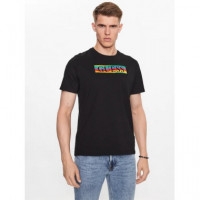 Camiseta GUESS Pride Wave Logo Blk