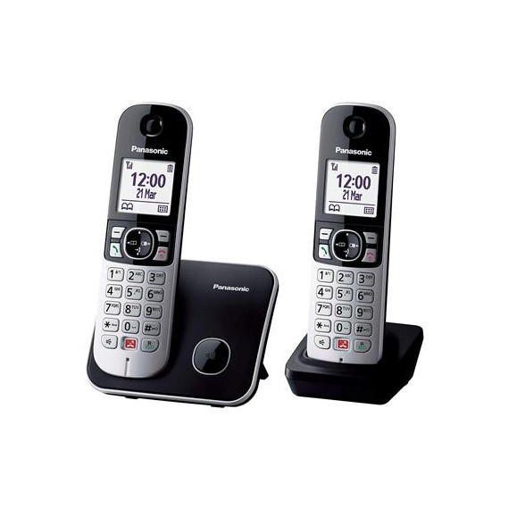 PANASONIC Telefono Inalambrico Duo KX-TG6852 Negro con Plata