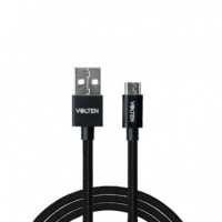 Cable Metal 2.0 USB a Micro USB 1 Metro Negro VOLTEN