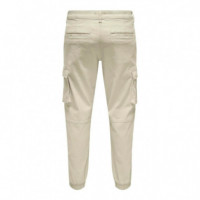 Pantalones ONLY&SONS Cargo Cam Silver Lining